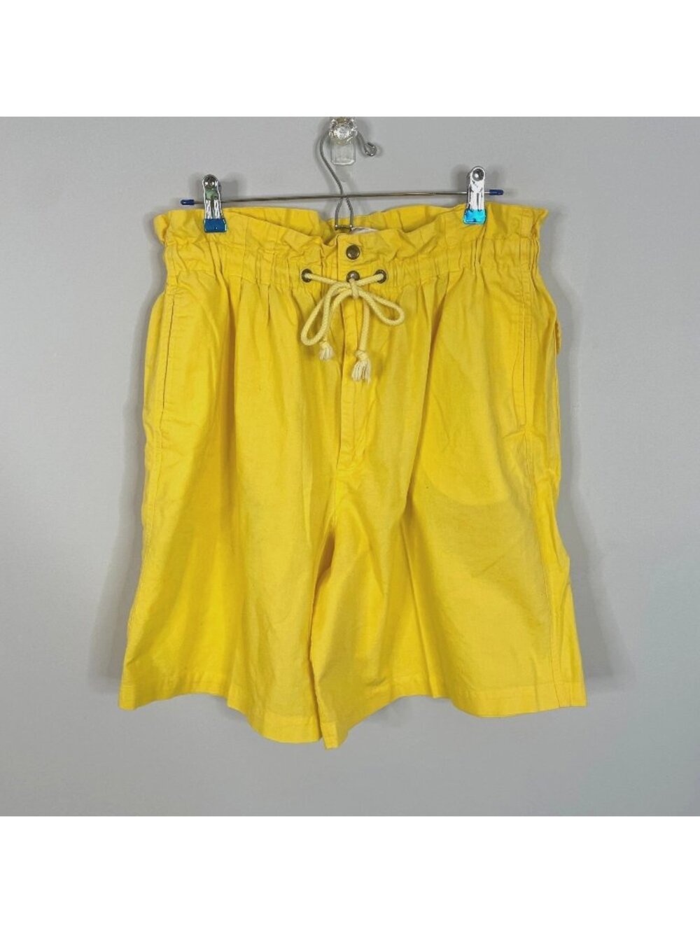 Vintage 90s Paperbag Shorts Womens Large High Rise Hippie 80s‎ Retro Bermuda